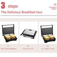 thumbnail image 2 of Panini Press Macarena parrilla eléctrica para interiores 750W sandwichera, 2 of 5