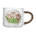 thumbnail image 2 of Vaso de vidrio para helado, decoración con diseño floral, novedoso hervidor portátil para Taza de agua, 2 of 9