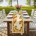 thumbnail image 4 of Table Runners 36 Inches Long Dress Scarves, Summer Sunflowers Farmhouse Kitchen Table Runner, Short Coffee Tablerunners, Country Botanical Flowers Leaves 13x36 Inch, 4 of 9