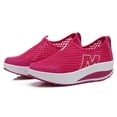 thumbnail image 5 of Domuza Orthopedic Shoes for Women Arch Support Slip on Non Slip Work Shoes Wide Width Knitted Mesh Stretch House Shoes Comfortable 2026 New Foam Shoes Red 6.5（EU-37）, 5 of 7