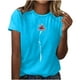 thumbnail image 2 of Puntoco - Camiseta de manga corta con cuello redondo y estampado a la moda para mujer Puntoco Puntoco-1695, 2 of 5
