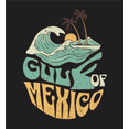 thumbnail image 2 of Gulf of Mexico Wave Text Youth Black Jogger Pants-Medium, 2 of 4