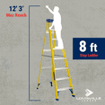 thumbnail image 5 of Louisville Ladder 8-Foot Fiberglass Step Ladder, 250-Pound Load Capacity, Type I, FS2008, 5 of 11