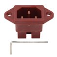 thumbnail image 1 of XYCCA IEC C14 Power Socket Pure Copper AC Power Connector Socket for 3.5mm Diameter Cable 2 Pole Grounded 100‑250V-081601, 1 of 5