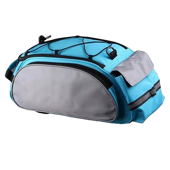 ZTTD Rear Bike Rack Bag - PVC Water Resistant Ebike Bags for Bicycle Rear Rack, Bicycle Trunk Pannier for Commuter Travel Shopping and Cycling (Sky Blue)