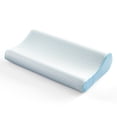 thumbnail image 4 of Sleep Zone Standard Cooling Memory Foam Pillow, Ergonomic Adjustable Orthopedic Contour Bed Pillows Neck Support for Side and Back Sleepers, Blue, 4 of 12