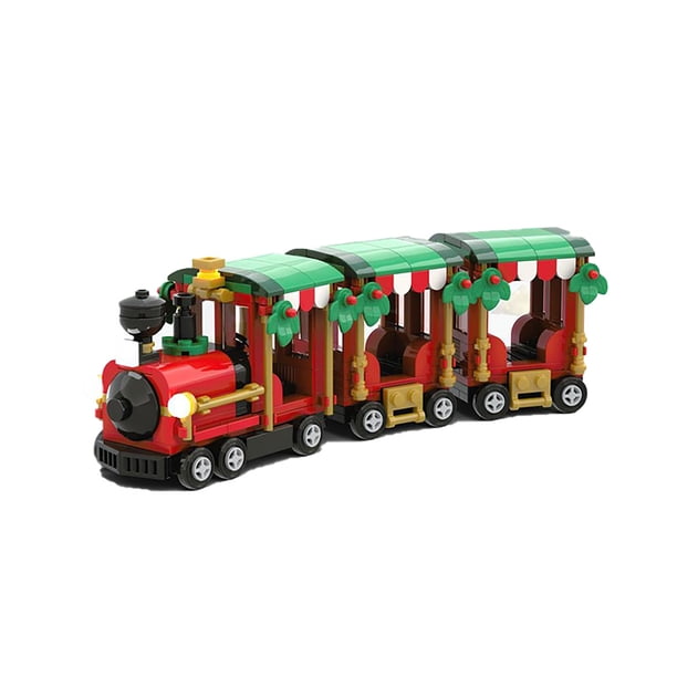 370 Piece MOC Building Blocks Visitor Christmas Train Creative Puzzle Model, An Exclusive Gift for True Fans