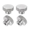 thumbnail image 1 of Tuercas de pulgar estriadas Uxcell, paquete de 4 M3 x D11mm x H7mm, pernos de acero inoxidable para agujeros ciegos en piezas de impresoras 3D, 1 of 5