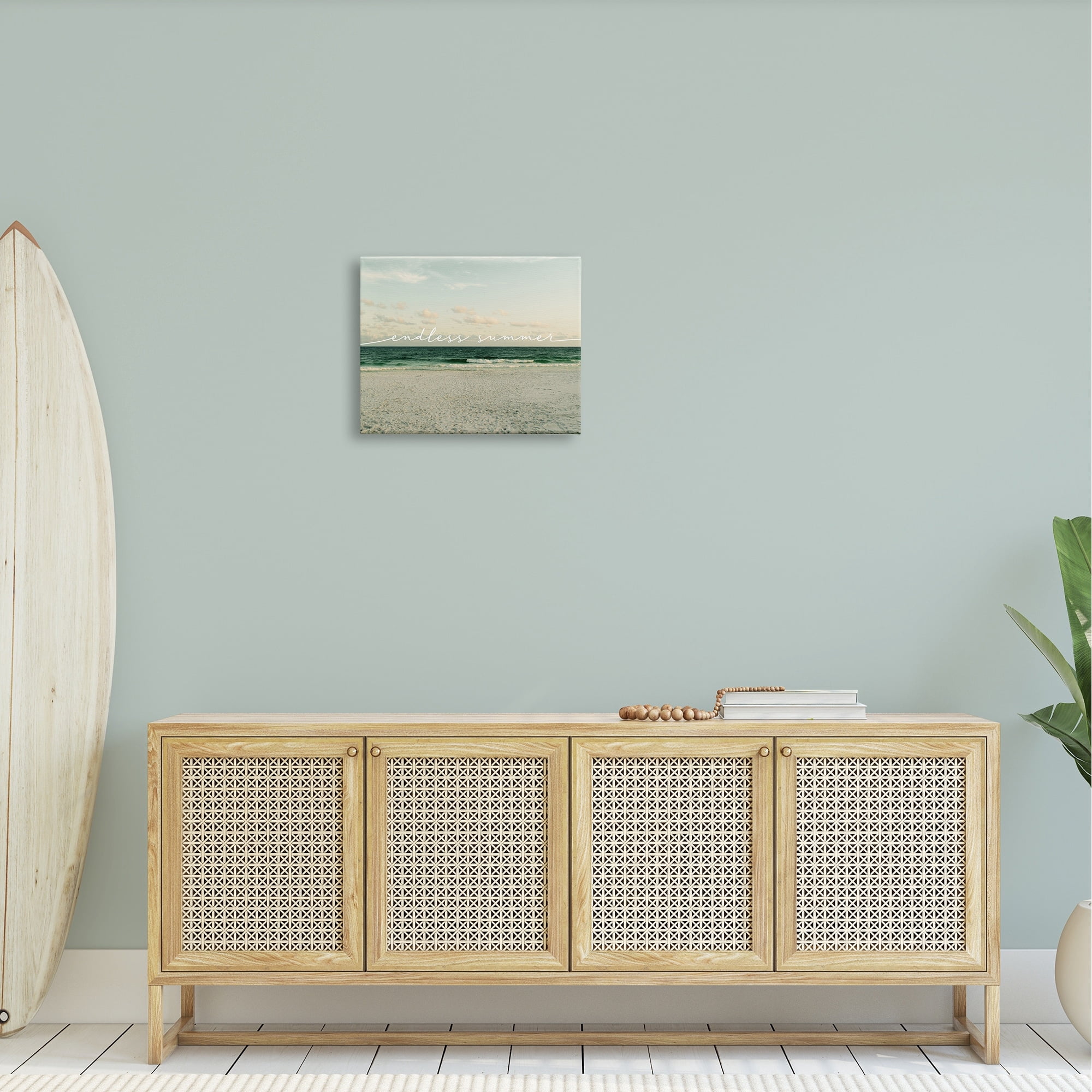 Stupell Endless Summer Beach Coast Waves Landscape Painting Gallery Wrapped Canvas Print Wall Art