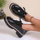 thumbnail image 4 of Xucatan Women's British Style Leather Loafers, Fashion Lace-Up Low Top Shoes with Mid Heel, Comfortable Casual & Dressy Oxfords for Women Gift, 4 of 8