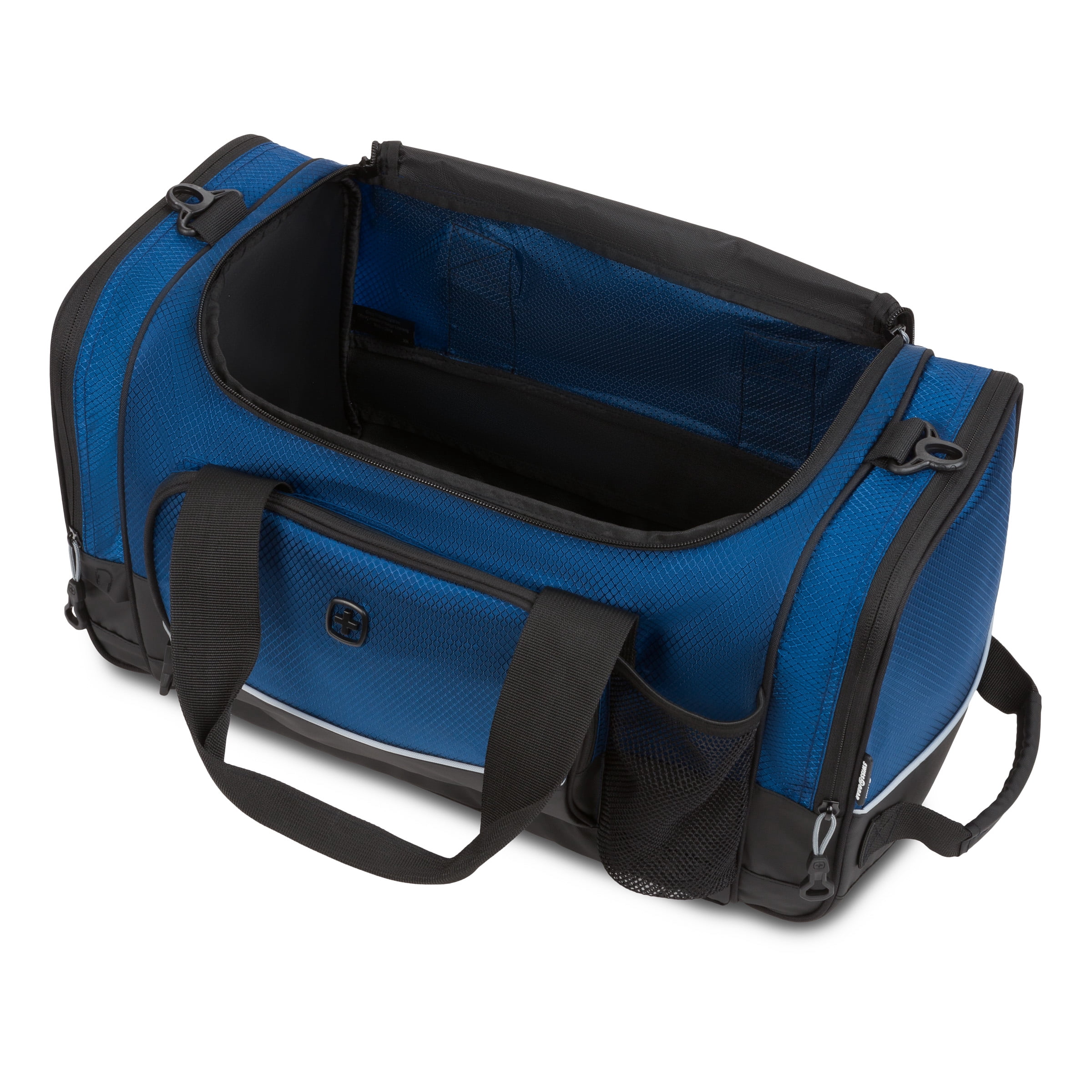 SWISSGEAR Apex Durable Duffle Bag for Travel and Gym/Sports for Men/Women, Navy Blue Dobby