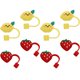 thumbnail image 3 of Consejos de paja de 8pcs cubiertas de silicona lindas reutilizables puntas de paja paja tapas para la fiesta use puntas de paja, 3 of 6