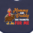 thumbnail image 4 of Inktastic Thanksgiving Mommy Daddy Thankful for Me Boys or Girls Baby Bib, 4 of 4