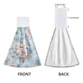 thumbnail image 4 of Wobogo Light Pink Rose Pattern Hand Towel Set of 2 Absorbent for Kitchen and Bathroom With Velcro Hanging Loop 18.2×14in, 4 of 7