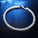 thumbnail image 4 of 2X Zirconia Cúbica 1 Tenis Cadena Pulsera Hombres Y Mujeres Joyas Latón / Cobre Material Broche Pulsera Enlace Joyas Plata, 4 of 5