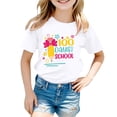 thumbnail image 1 of EHQJNJ Chandails en Molleton pour Filles Enfants Mode Décontractée Imprimé Col Rond T-Shirt Manches Courtes Ample T-Shirt Blanc Uni Enfants Tout-Petits, 1 of 4