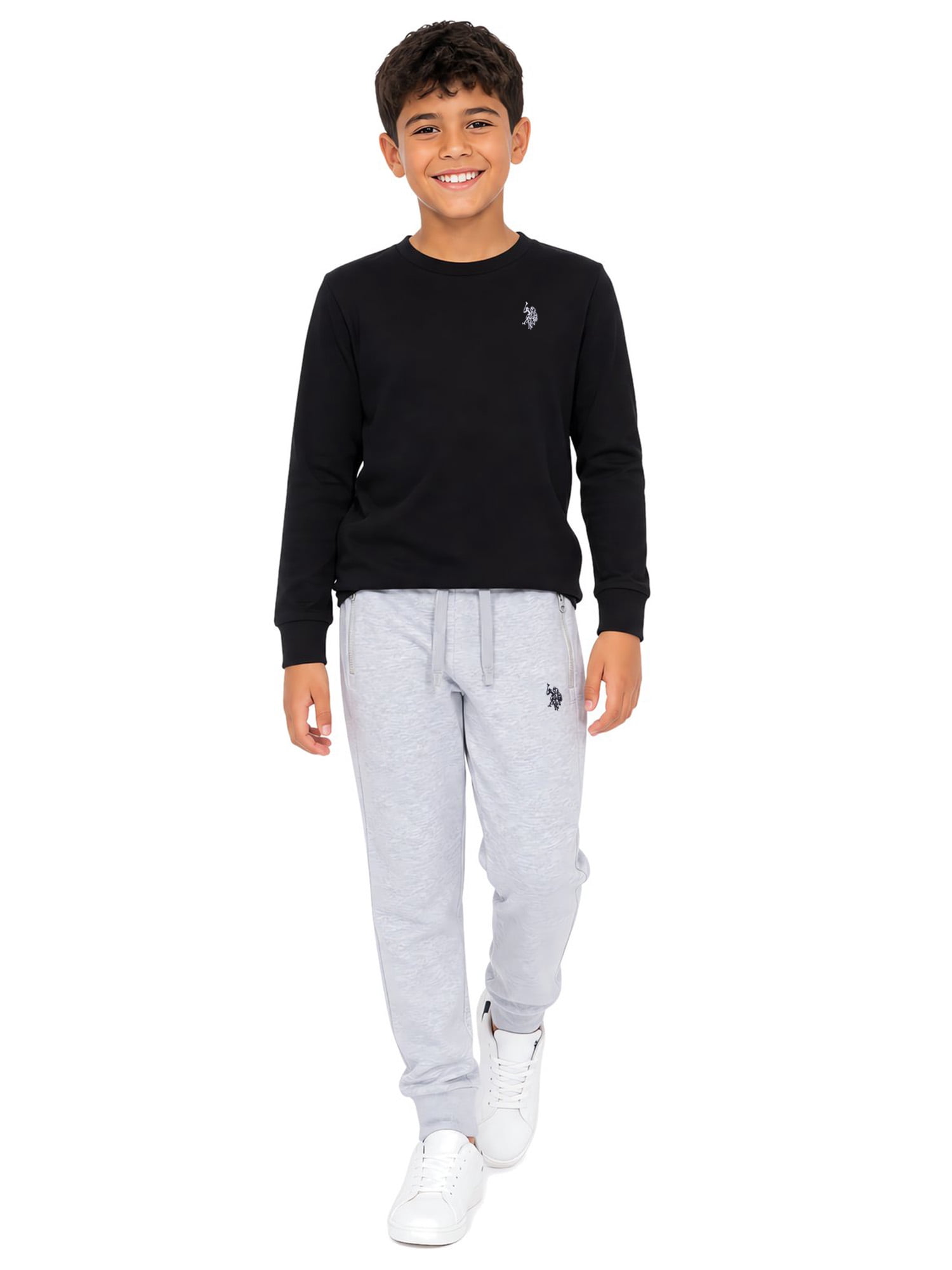 U.S. Polo Assn. Boys Long Sleeve Crewneck Shirt, Sizes 4-18