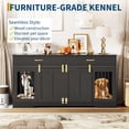 thumbnail image 6 of Litake 71" Extra Large Dog Crate TV Stand for 2 Large Dogs - Wooden Double Kennel Furniture with 2 Lockable Doors & 2 Drawers, Indoor Pet Crate for Living Room Home Decor, Black, 6 of 8