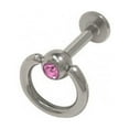 thumbnail image 5 of Door Knocker 14G Labret Monroe with CZ Gem - 6 Colors Available, 5 of 11