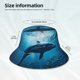 thumbnail image 3 of Fotbe Ocean Dolphin Fish School Sombrero Tipo Pescador con Estampado – Sombrero de Sol de Algodón de Moda para Playa, Golf, Pesca, 3 of 6