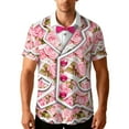 thumbnail image 4 of TaTaai Unisex Hawaiian Shirt, Short Sleeve Button Down Lapel Collar, Funny Printed, Breathable Lightweight, Ideal for Valentine's Day Summer Beach Casual Wear Gift, 4 of 8
