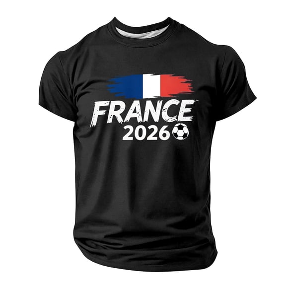 CONZONE Mens France Soccer T-Shirts Short Sleeve International Football T Shirts for Men Crew Neck Graphic Casual Summer Tee Tops