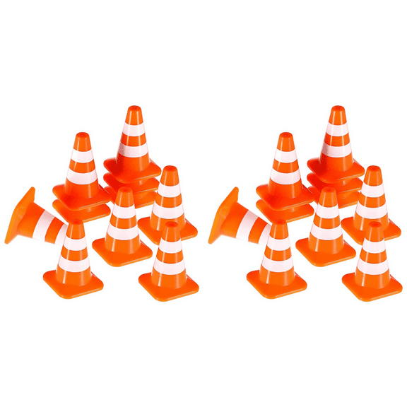 Rollbacks & More Mini Traffic Cones 20Pcs Miniature Road Construction Kids Signs Toys