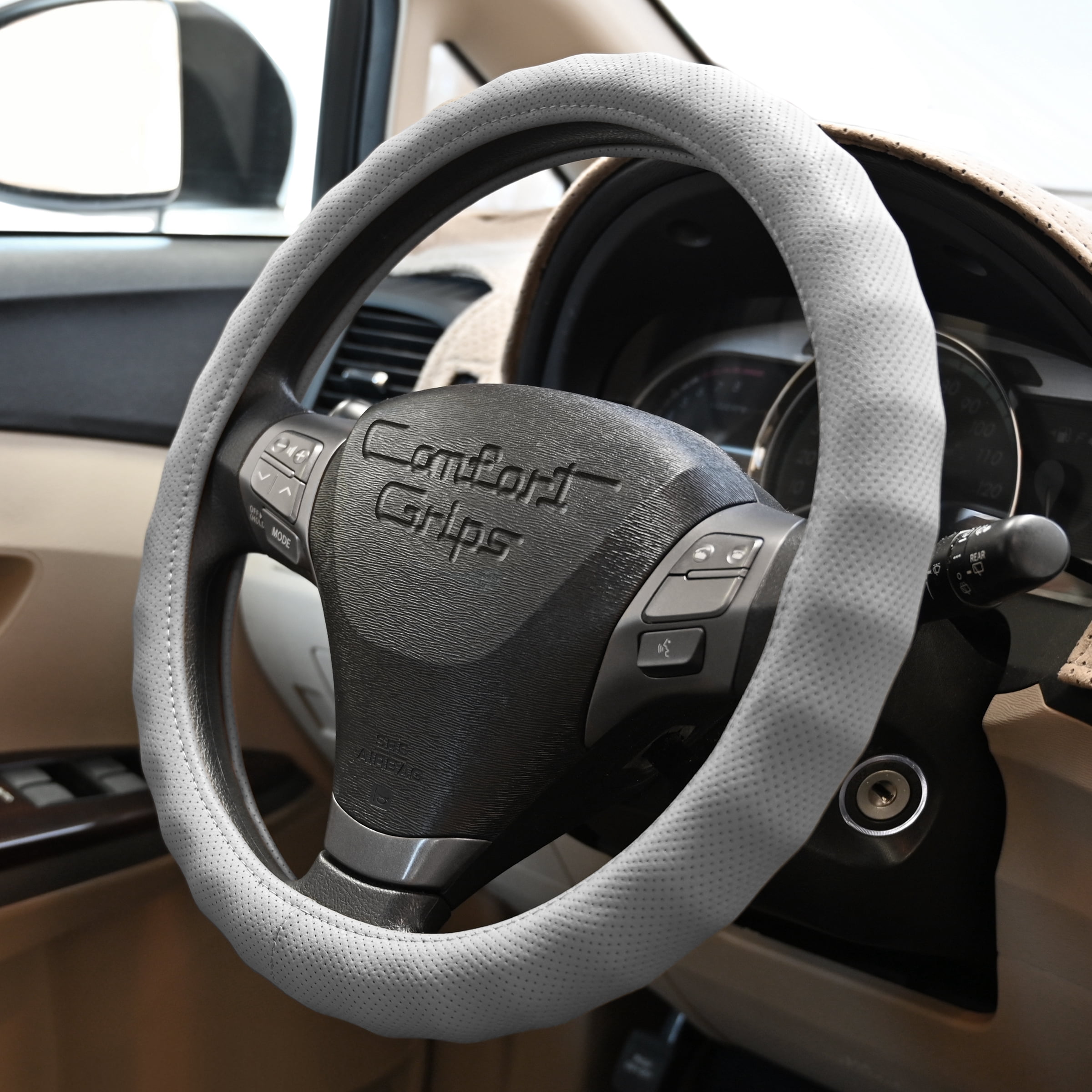 Comfort Grips Steering Wheel Cover - Racing Grip Medium (14.5 - 15.4) Grey