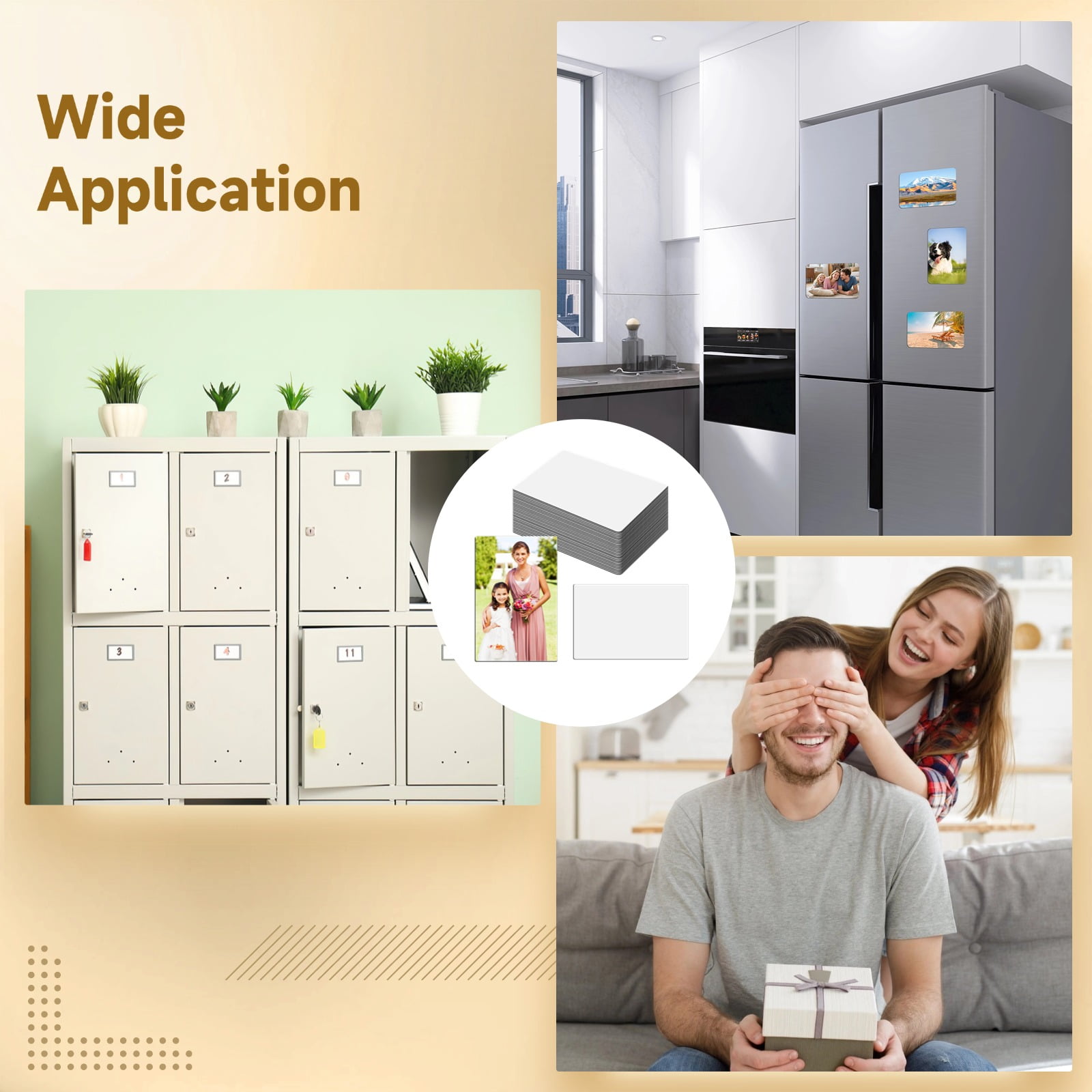 30PCS Sublimation Blanks, 4" x 6" Rectangle, Personalized DIY Refrigerator Sublimation Blanks, High Durability, Bulk Set for Home Décor, Gift Ideal, 5.91"×3.94" Resin Material