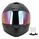 thumbnail image 1 of Casco de motocicleta con protección multicapa, cálido, transpirable, cómodo, con capa de protección, casco integral para andar en bicicleta, lente de color negro mate M, 1 of 14