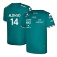 thumbnail image 2 of Camisetas del equipo de F1 Aston Martin 2023, camisetas del piloto de carreras español Fernando Alonso 14 y Stroll 18, camisetas para niños en 3D de gran oferta, 2 of 5