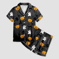thumbnail image 4 of Xyant Toddler Girl Halloween Pajamas Pumpkin Ghost Short Sleeve 2 Piece Button Down Pjs Set for Kids Soft Sleepwear Pajamas for Girls,Size 4-5 T, 4 of 4