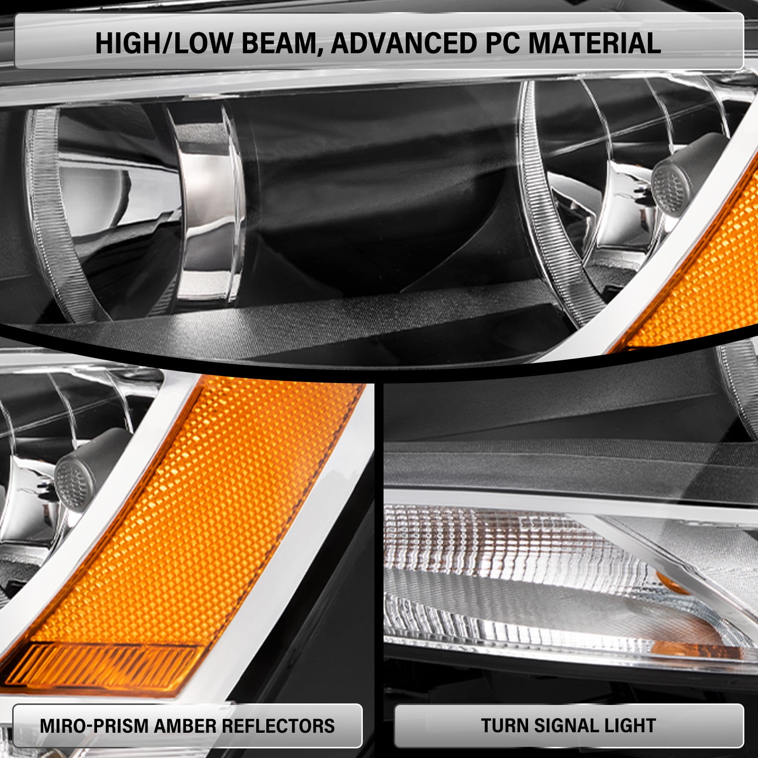 For 2011-2018 Volkswagen Jetta Headlights Headlamps Factory Halogen Model LH&RH