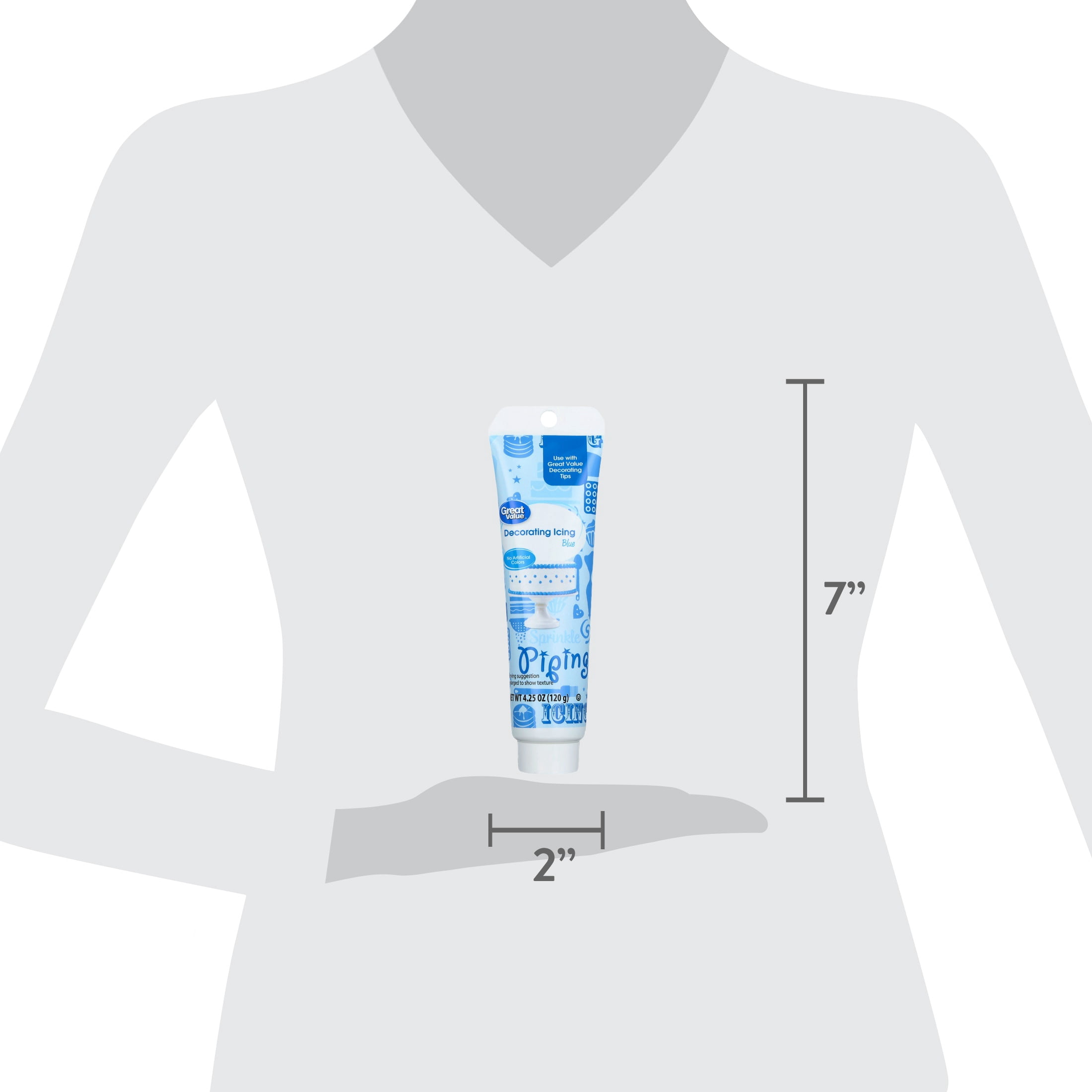 Great Value Decorating Icing, Blue, 4.25 oz