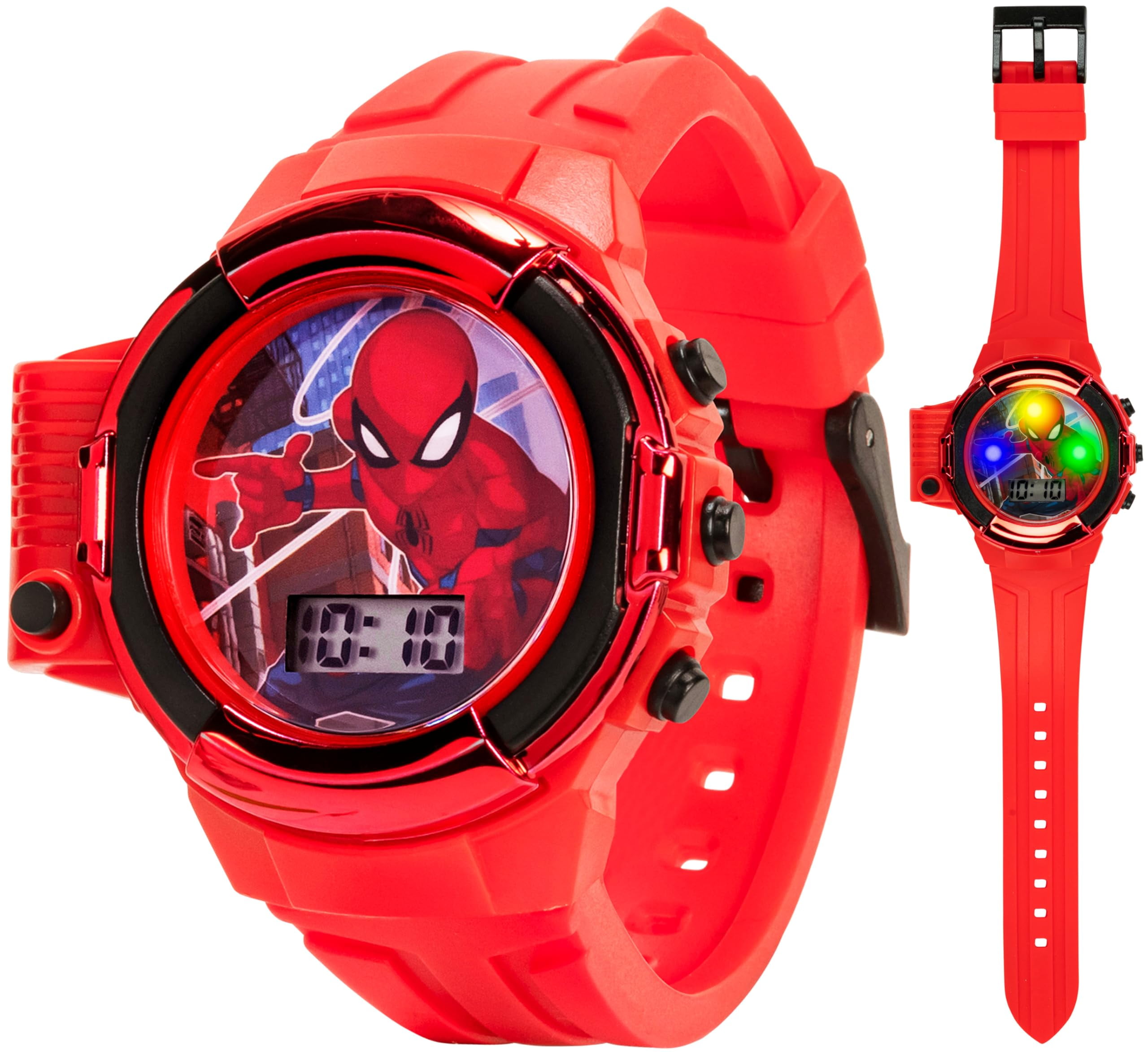 Accutime Kids Marvel Spiderman Reloj de pulsera de cuarzo LCD