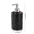 thumbnail image 2 of Round Wave Design Hand Soap Dispenser Bottle, Stylish Refillable Lotion Pump Container for Bathroom and Kitchen, Decorative Hand Wash Bottle for Modern Home Sink Station and Vanity Use, 420ml, Black, 2 of 7
