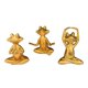 thumbnail image 1 of 3 Piezas Estatua Rana Decoración Meditación Escultura Resina Ornameto de Mesa con Postura Artística Adecuada para Sala de Estar Jardín Baño, 1 of 9