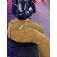 thumbnail image 2 of Y2K Style High Waist Wide Leg Workwear Jeans With Stretch And Flap Pockets - Women's Retro Streetwear Cargo long pants, 2 of 6
