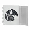 thumbnail image 2 of Libreta de tapa dura laminado liso con espiral metálico en la lateral con solapa protectora, Dragón Chimuelo color blanco, 2 of 4