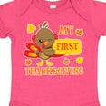 thumbnail image 4 of Inktastic My First Thanksgiving with Turkey and Leaves Boys or Girls Baby Bodysuit, 4 of 5
