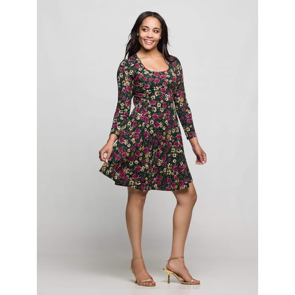 Womens Paisley Print Skater Dress