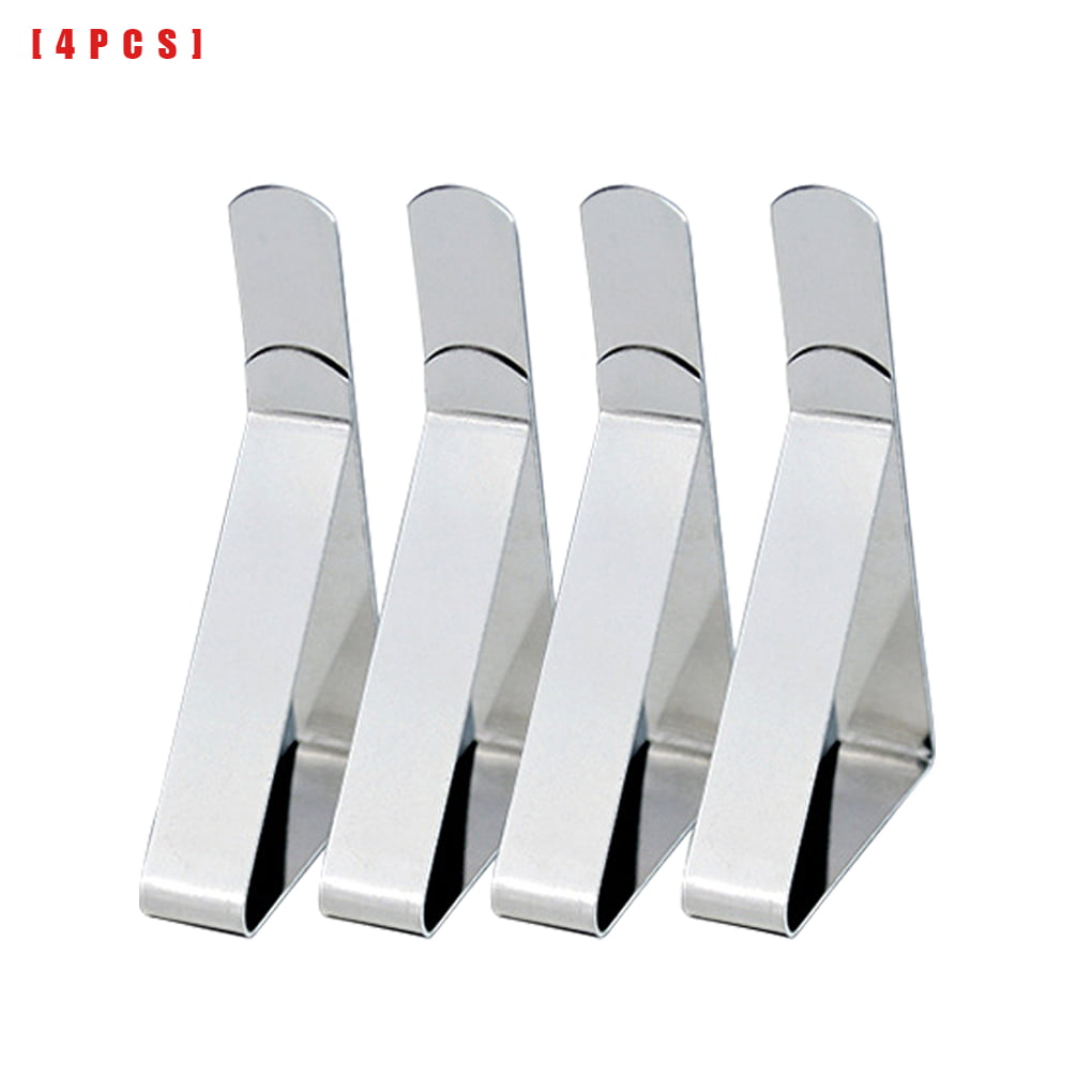 Details about   1/4/8/12 Stainless Steel Tablecloth Clips Desk Tables Clothes Cover Clamp Holder 