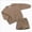 Brown 0726, variant on Kids Boys Girls 2 Piece Fleece Outfit Set 12 18 24 Months 2T 3T 4T 5T 6T Solid Color Long Sleeve Crewneck Sweatshirt & Elastic Waist Shorts Warm Lined Casual Tracksuit Brown Size 2-3 Years