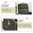thumbnail image 5 of Base Beauty Swivel Recliner Rocker Nursery, Teddy Nursering Glider Recliner, Manual Swivel Rocking Reclining with Double Pockets, Green, 5 of 7