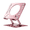 Pink, variant on TXRUME Portable Laptop Stand for Desk, Adjustable Laptop Holder with 360 Rotating Base, Carbon Steel Computer Riser with Stable Heavy Base, White