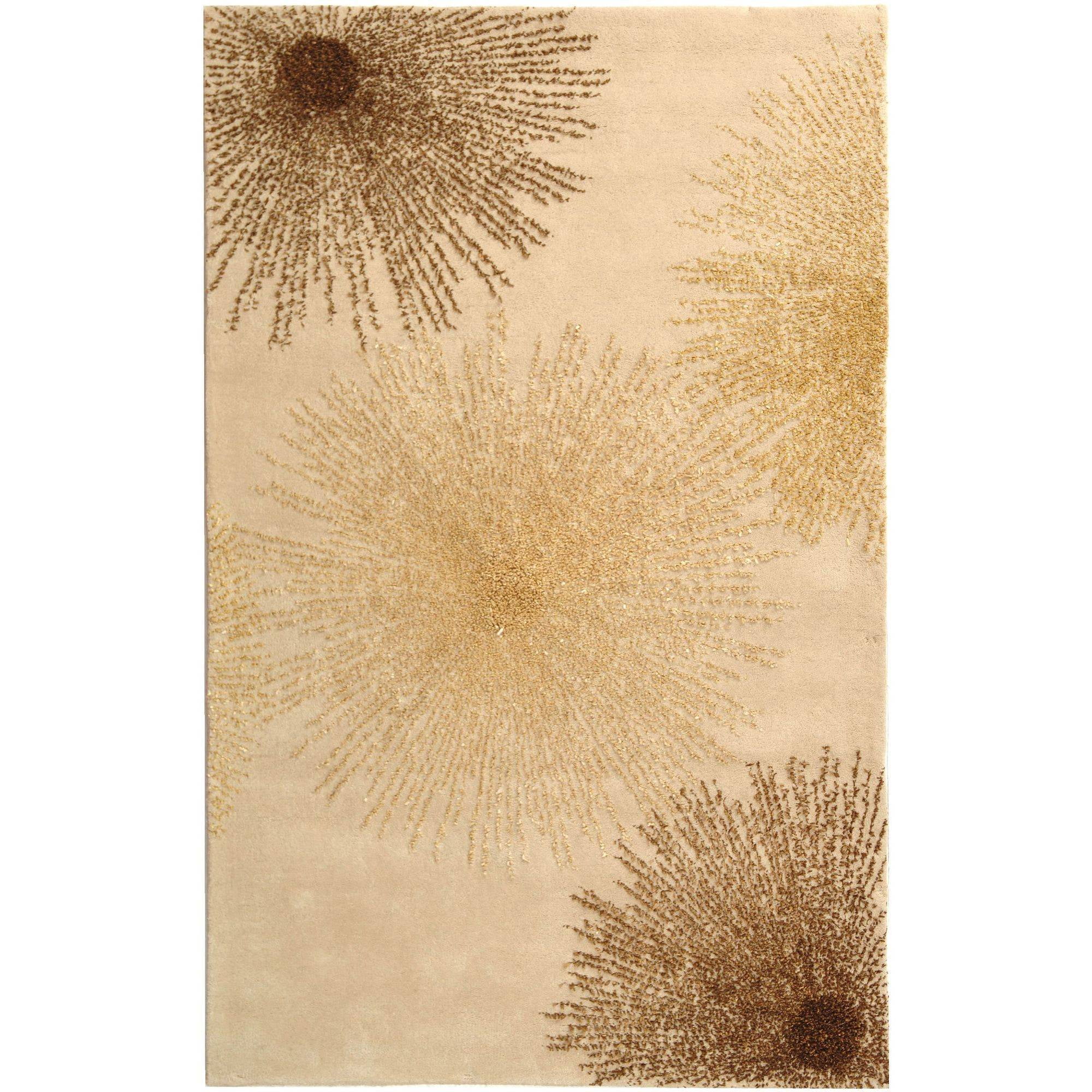 SAFAVIEH Soho Fiesta Celebration Wool Area Rug, Beige, 8'3" x 11'