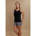 thumbnail image 4 of Women's Cottonique W12217 Latex Free Organic Cotton Camisole (Black 6), 4 of 5