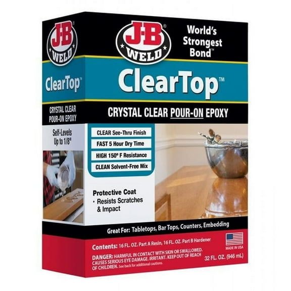 JB Weld 41032 32 oz Cleartop Pour On Epoxy