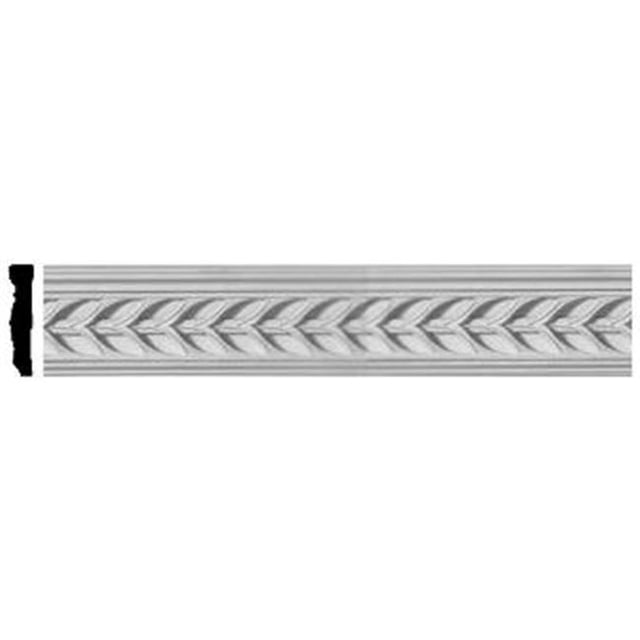 Ekena Millwork PIR03X00MO 3.12 In. H X .62 In. P X 96 In. L Architectural accent Monique Pierced Moulding With Backplate