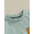 thumbnail image 4 of Bagilaanoe 2pcs Toddler Baby Boy Shorts Set Contrast Colors Short Sleeve T Shirt Tops + Shorts 6M 12M 18M 24M 3T Kids Casual Summer Clothes, 4 of 8